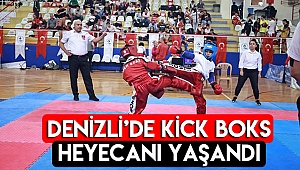 DENİZLİ'DE KİCK BOKS HEYECANI YAŞANDI