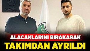 Alacaklarını bırakarak takımdan ayrıldı